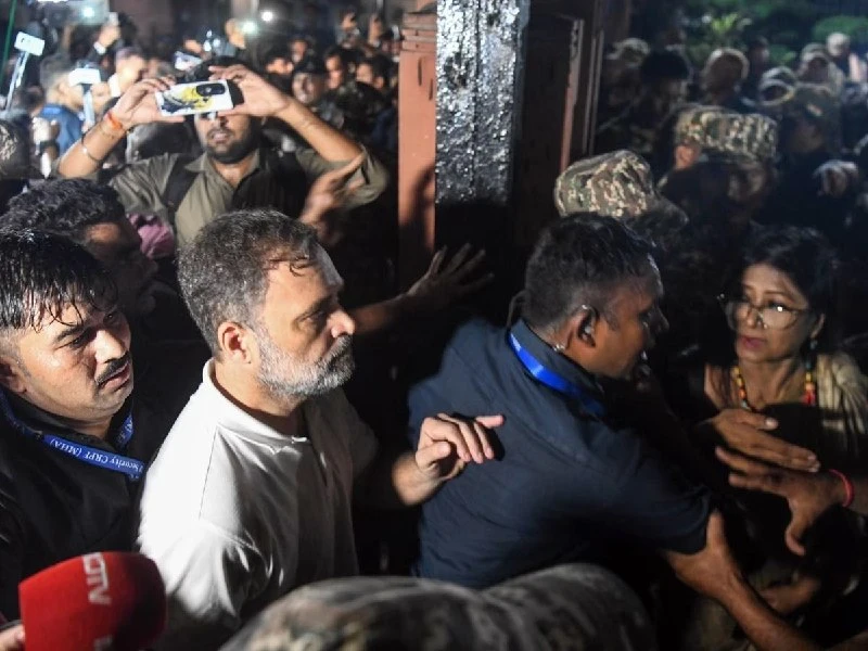 राहुल गांधी पर महिला पत्रकार का गंभीर आरोप, सुप्रीम कोर्ट मार्च के दौरान धक्का देने का दावा