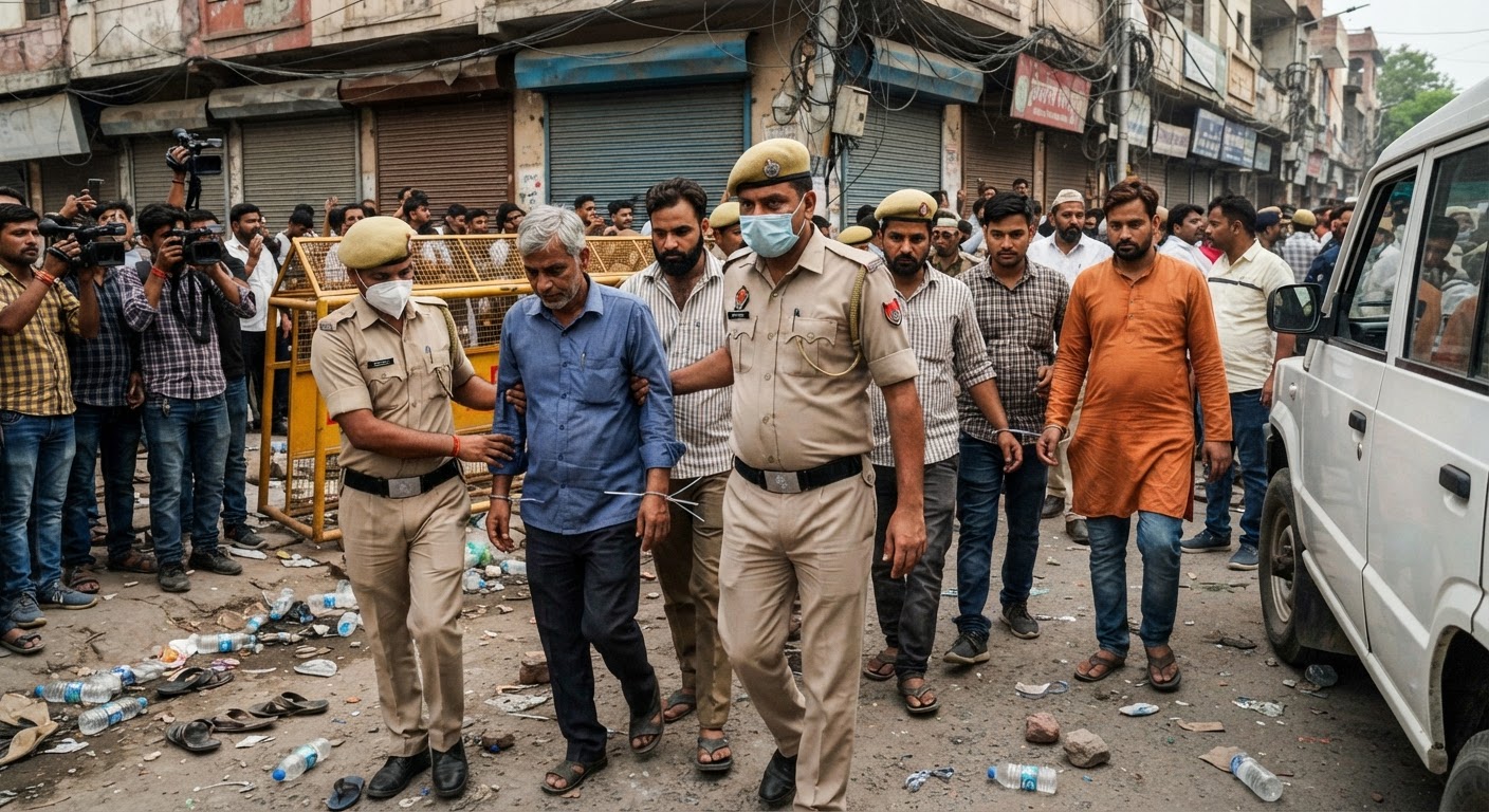महिला प्रदर्शनकारी पर हमले का वीडियो वायरल, दिल्ली पुलिस ने 4 लोगों को दबोचा