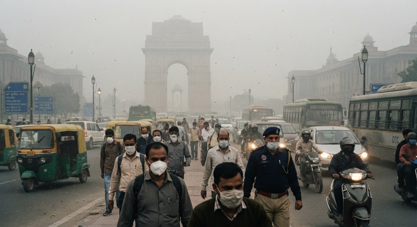 दिल्ली की हवा फिर हुई जहरीली, AQI 240 के पार पहुँचने से बढ़ी चिंता
