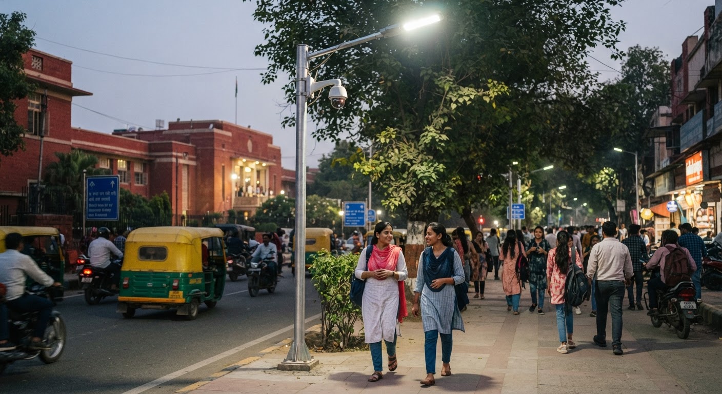 दिल्ली में सुरक्षा का नया प्लान: 1 लाख स्मार्ट लाइट्स और 50 हजार CCTV लगेंगे