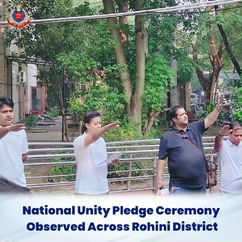 रोहिणी पुलिस ने मनाया राष्ट्रीय एकता दिवस, सभी थानों में ली गई एकता की शपथ