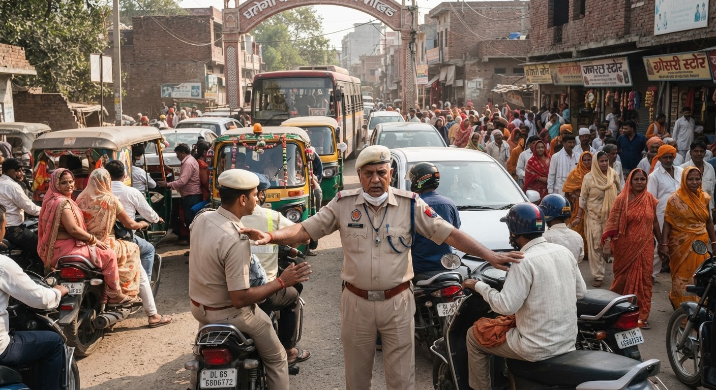 घोग़ा गांव में धार्मिक कार्यक्रम: दिल्ली ट्रैफिक पुलिस ने जारी की ट्रैफिक एडवाइजरी