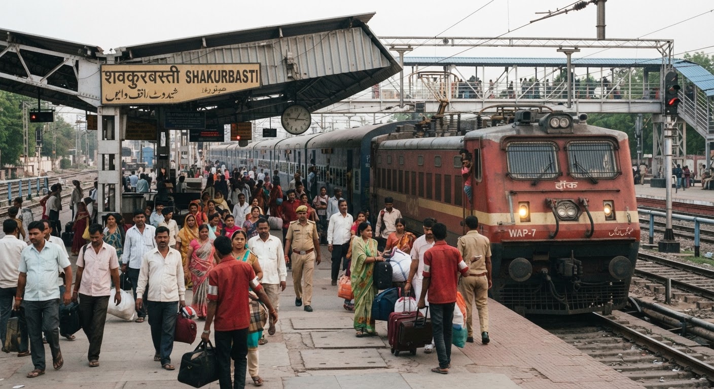 रेलवे का बड़ा फैसला: प्रयागराज और नारायणपुर बाजार स्पेशल ट्रेनें अब शकूरबस्ती तक चलेंगी