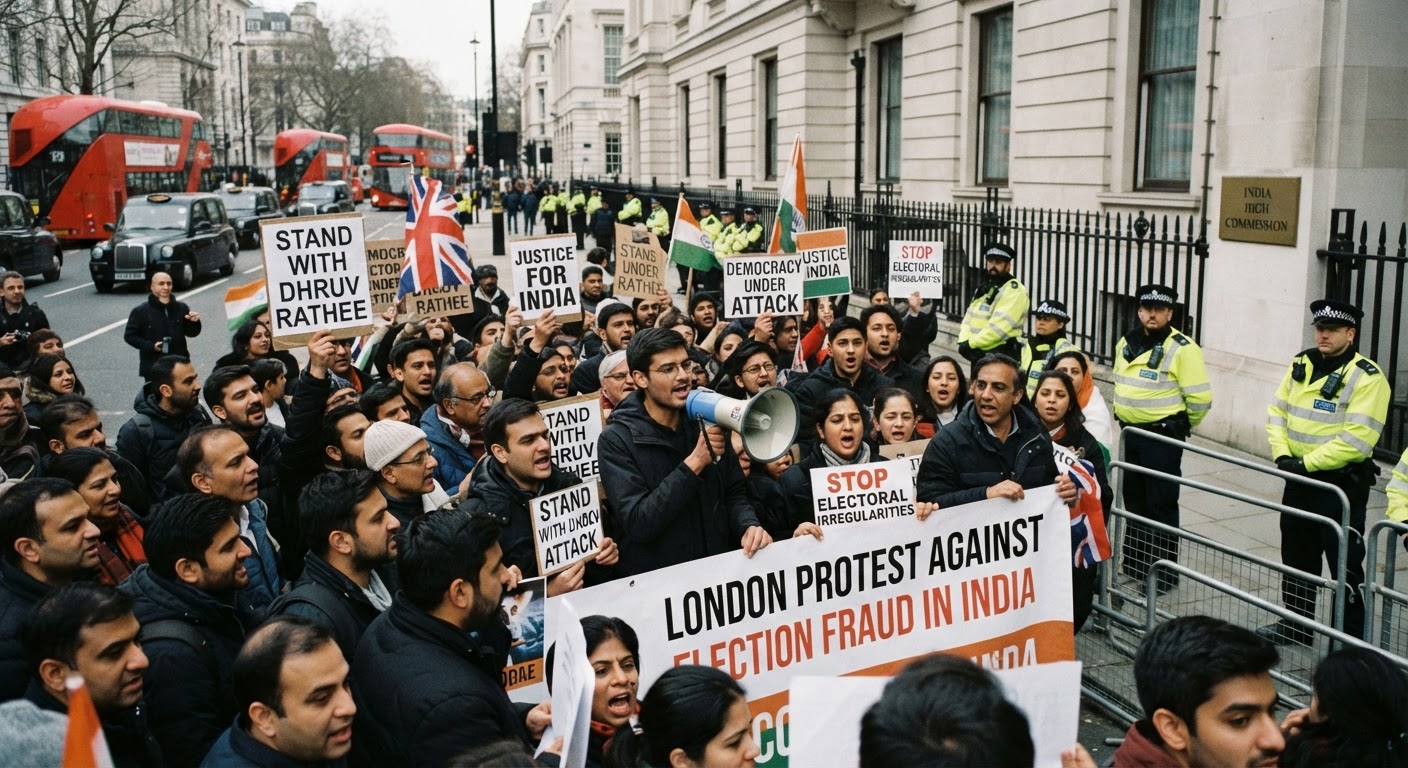 ध्रुव राठी ने लंदन में अभिजीत दिपके के समर्थन में किया प्रदर्शन, दिल्ली में दिपके को मिली जमानत