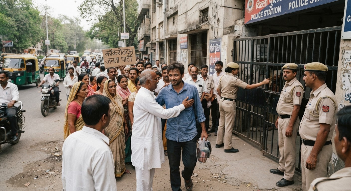 जंतर मंतर प्रदर्शन मामला: कॉकरोच जनता पार्टी के फाउंडर अभिजित दिपके दिल्ली पुलिस की हिरासत से रिहा