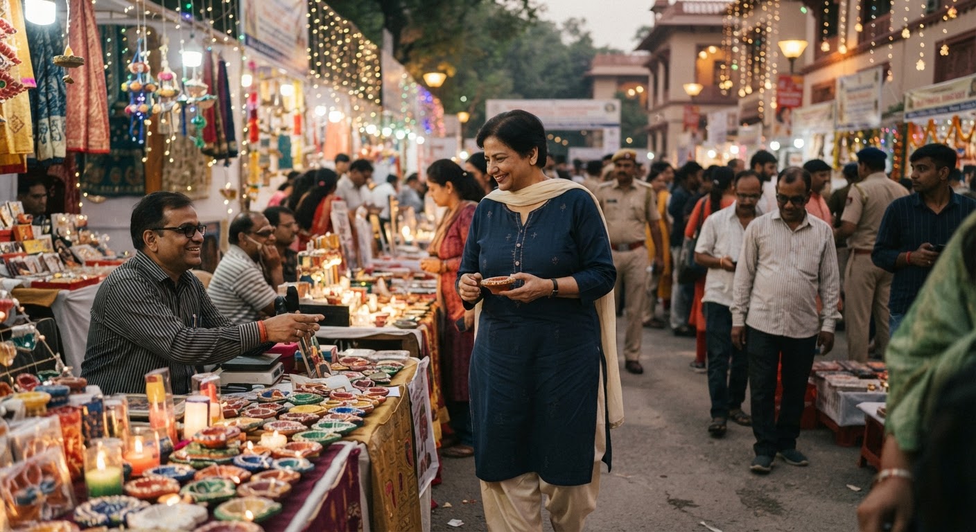 सीएम रेखा गुप्ता ने किया ब्लाइंड रिलीफ एसोसिएशन के दिवाली बाजार का उद्घाटन