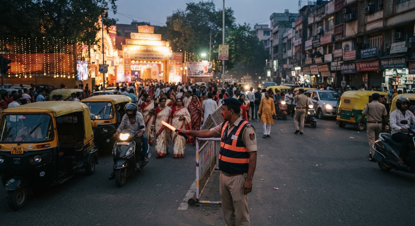 दुर्गा पूजा: सीआर पार्क और जीके-2 में ट्रैफिक प्लान बदला, दिल्ली पुलिस ने जारी की एडवाइजरी
