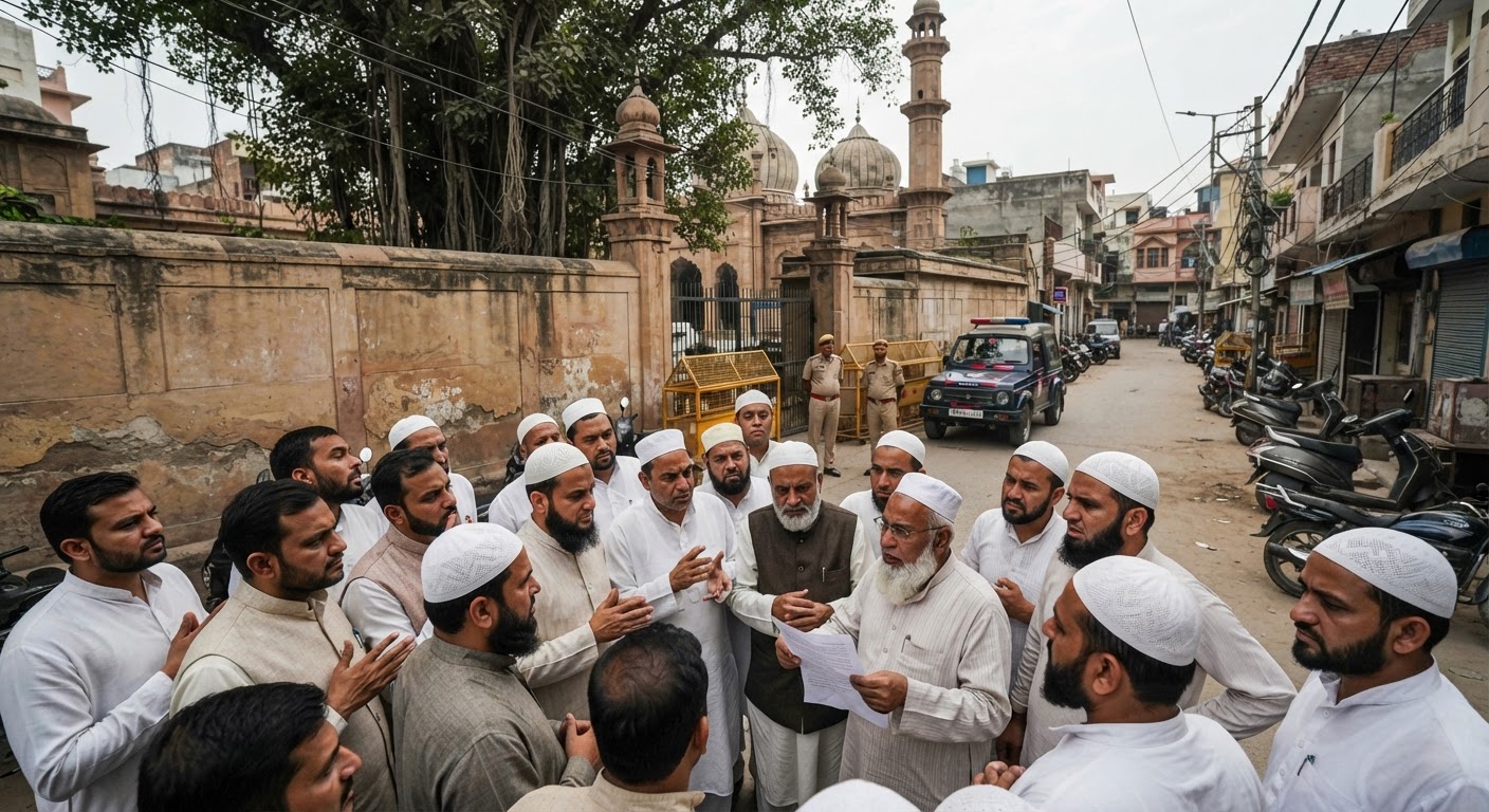 दिल्ली: पीएम आवास के पास स्थित सदी पुरानी रेस कोर्स मस्जिद पर विध्वंस का खतरा, बढ़ा तनाव