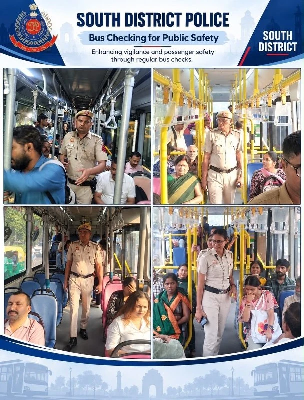 अपराध रोकने को दिल्ली पुलिस का एक्शन, बसों में चलाया सघन सुरक्षा अभियान