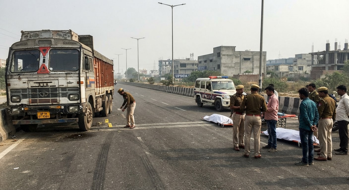 ग्रेटर नोएडा में दो अलग-अलग ट्रक हादसों ने ली तीन जान, मचा हड़कंप
