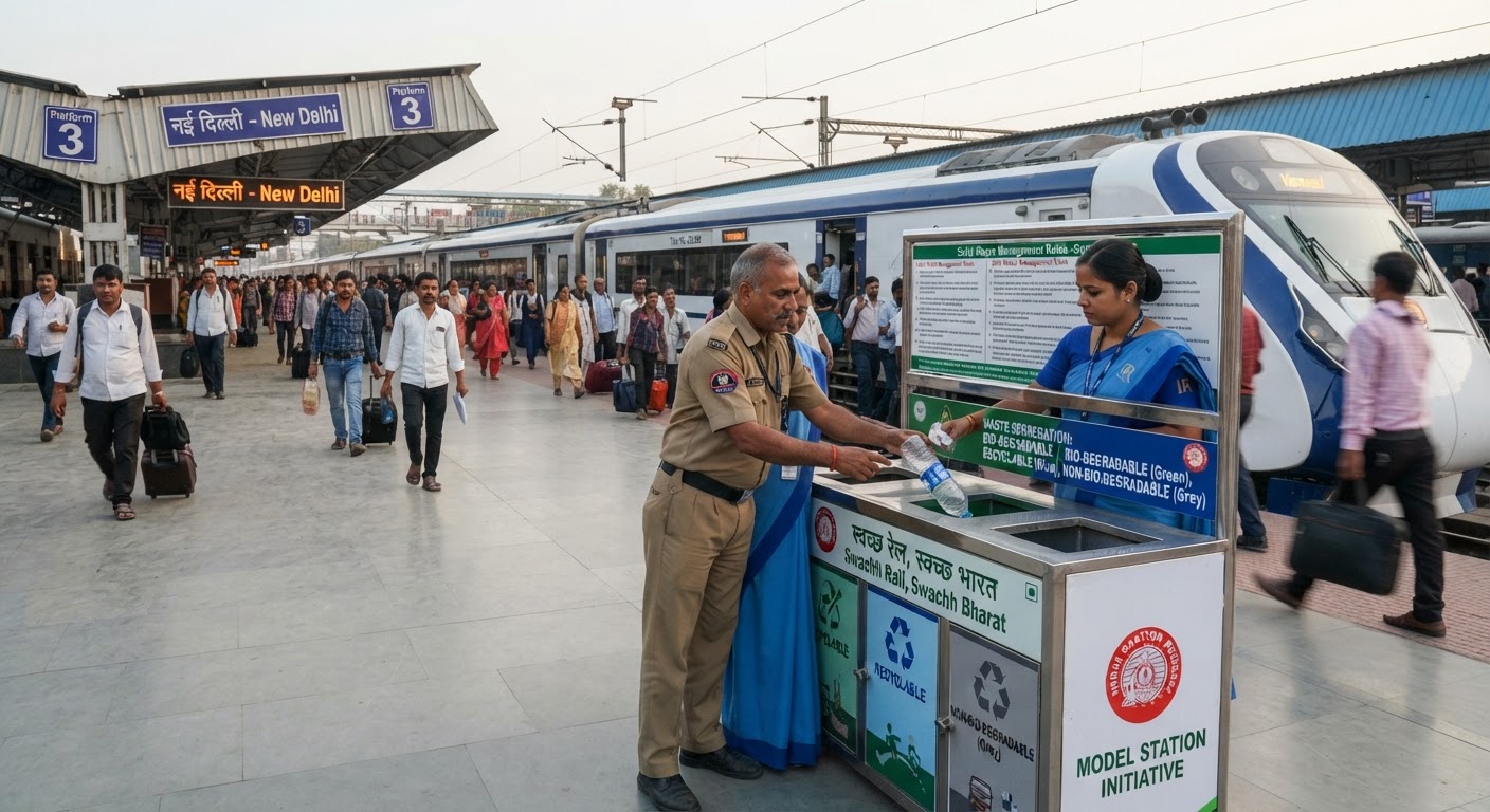 Indian Railways का बड़ा कदम: Delhi समेत देशभर के स्टेशनों पर लागू होगा नया Waste Management प्लान