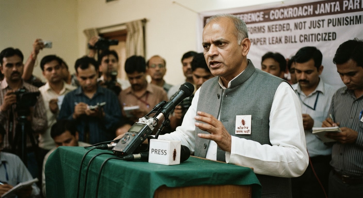 Cockroach Janta Party का एंटी-पेपर लीक बिल पर बड़ा हमला, उठाए गंभीर सवाल