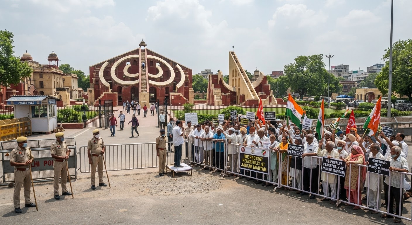 जंतर-मंतर प्रदर्शनों के लिए खुला है: दिल्ली पुलिस ने खारिज की अफवाहें