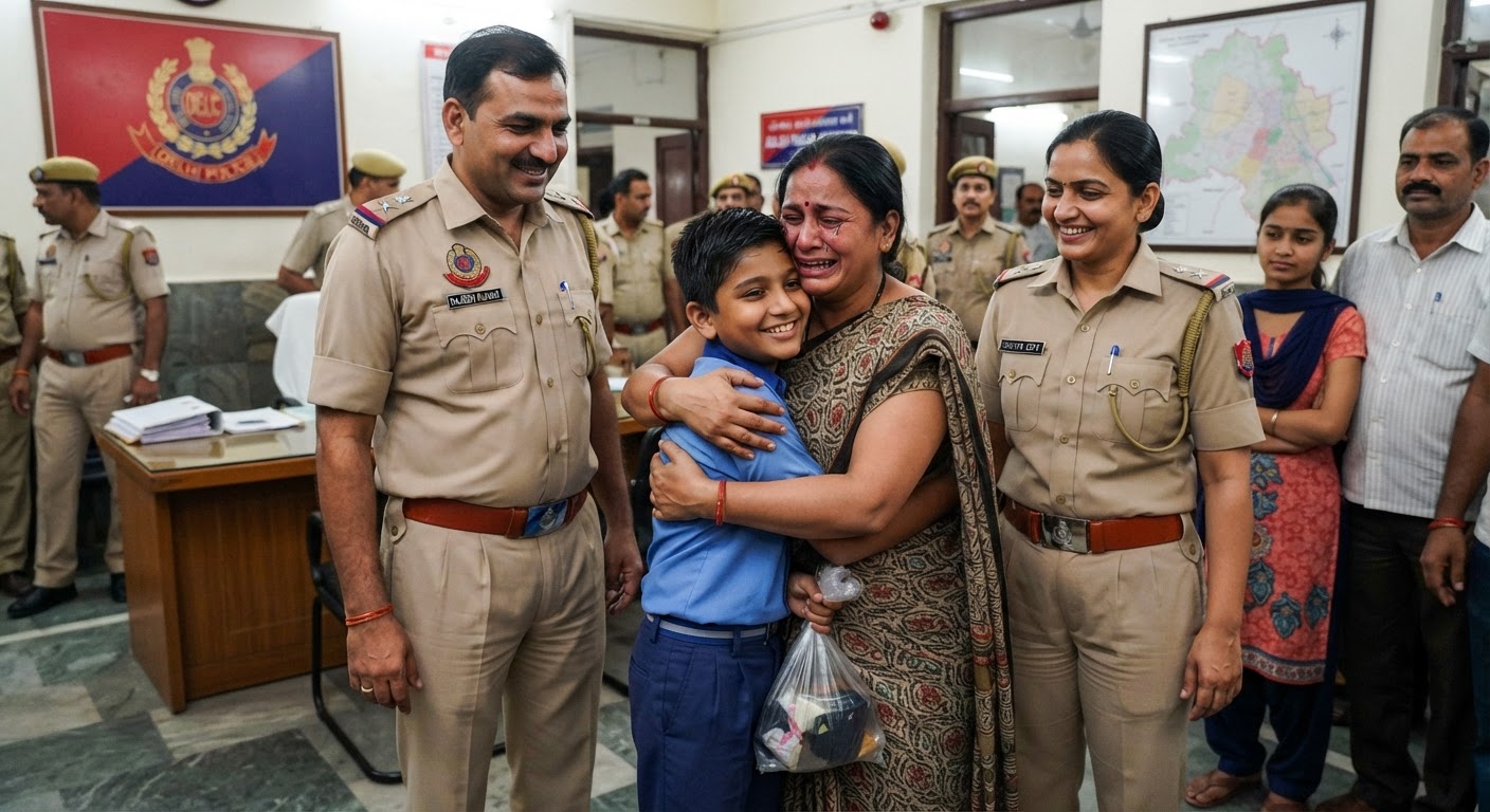 दिल्ली पुलिस के ऑपरेशन मिलाप से आदर्श नगर में मिला 11 साल का बच्चा