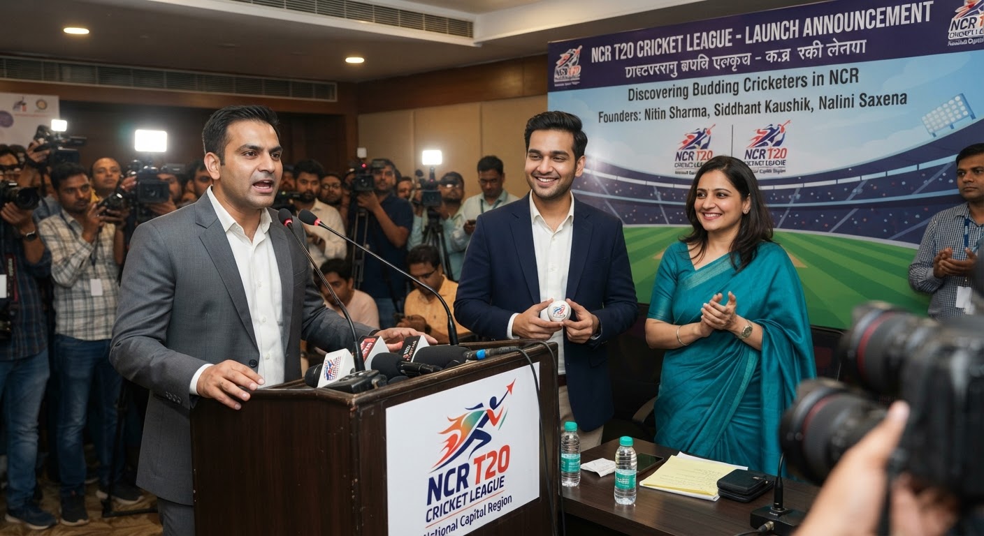 NCR T20 Cricket League का हुआ धमाकेदार ऐलान, दिल्ली-एनसीआर के टैलेंटेड खिलाड़ियों को मिलेगा बड़ा मौका!