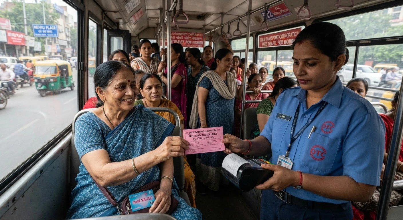 दिल्ली में महिलाओं के लिए फ्री बस पिंक टिकट की सुविधा अगस्त 2026 तक बढ़ी