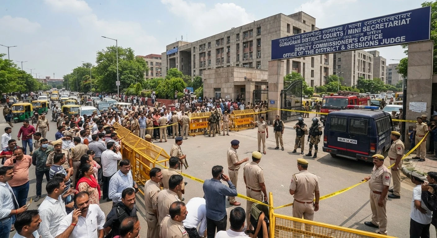 गुरुग्राम की अदालतों, सरकारी दफ्तरों और स्कूलों को मिले बम से उड़ाने के धमकी भरे ईमेल