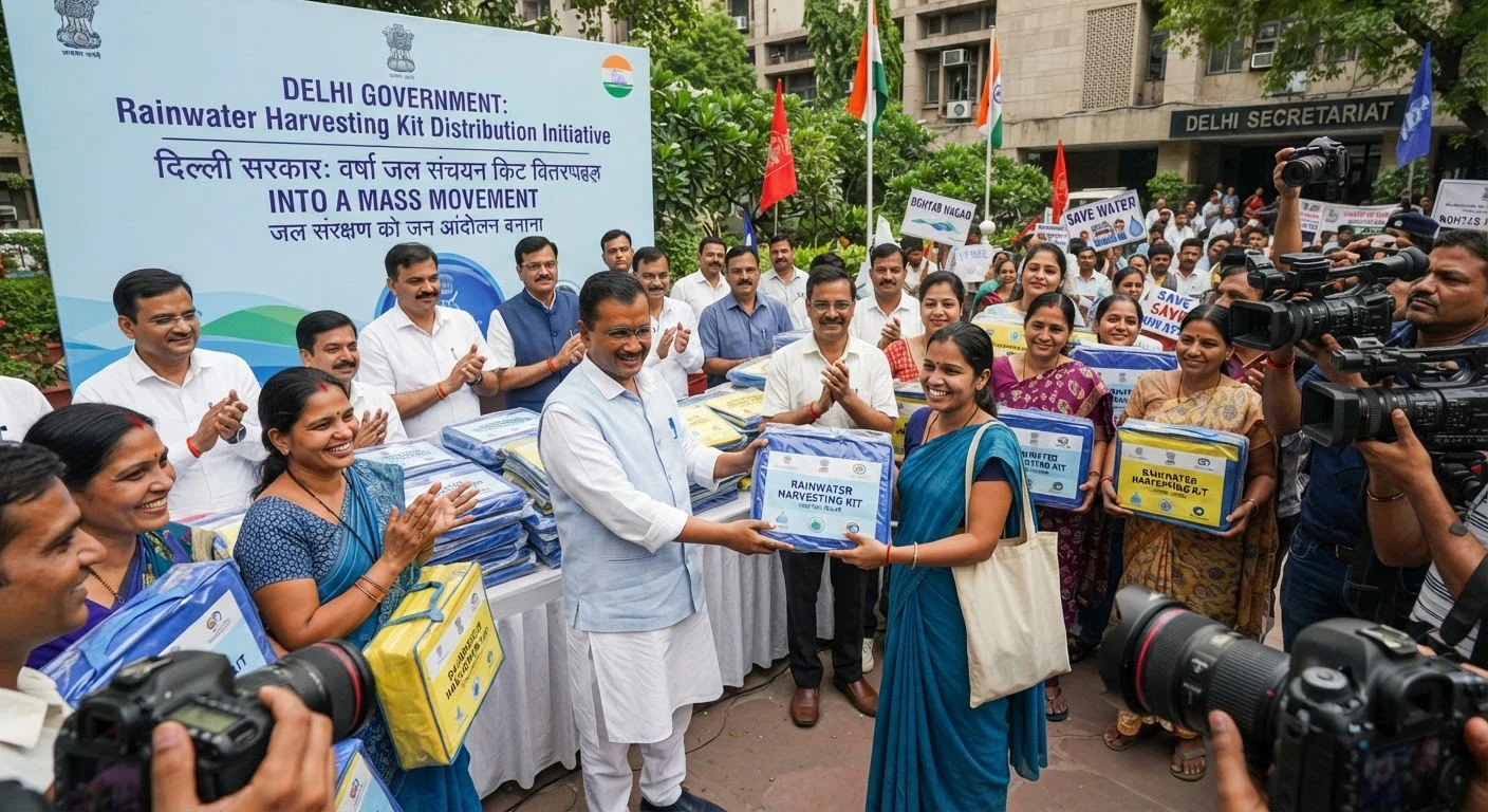 दिल्ली सरकार ने बांटे Rainwater Harvesting Kits, Water Conservation को बढ़ावा देने की बड़ी पहल