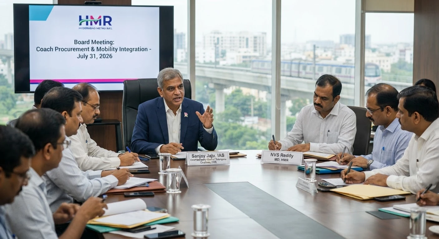 हैदराबाद मेट्रो: मुख्य सचिव संजय जाजू ने कोच खरीद तेज करने और कॉमन मोबिलिटी पास के दिए निर्देश