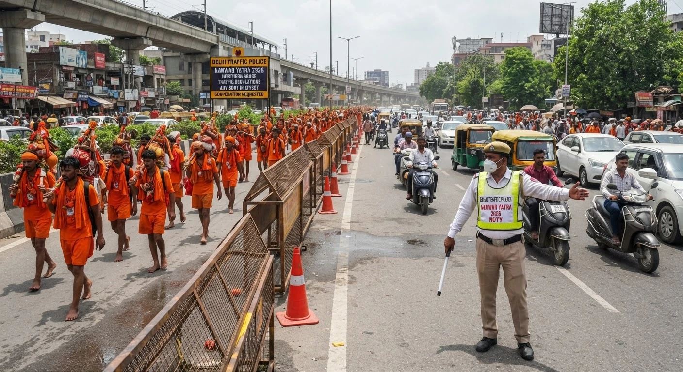 Kanwar Yatra 2026: दिल्ली ट्रैफिक पुलिस ने Northern Range के लिए जारी की नई Advisory, जानिए रूट और नियम