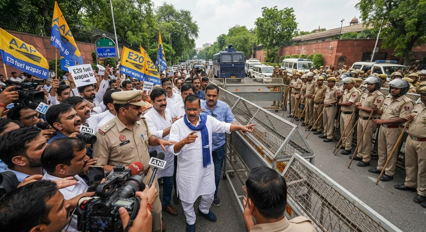 दिल्ली पुलिस ने E20 फ्यूल के खिलाफ अरविंद केजरीवाल के पीएम आवास मार्च की अनुमति से किया इनकार
