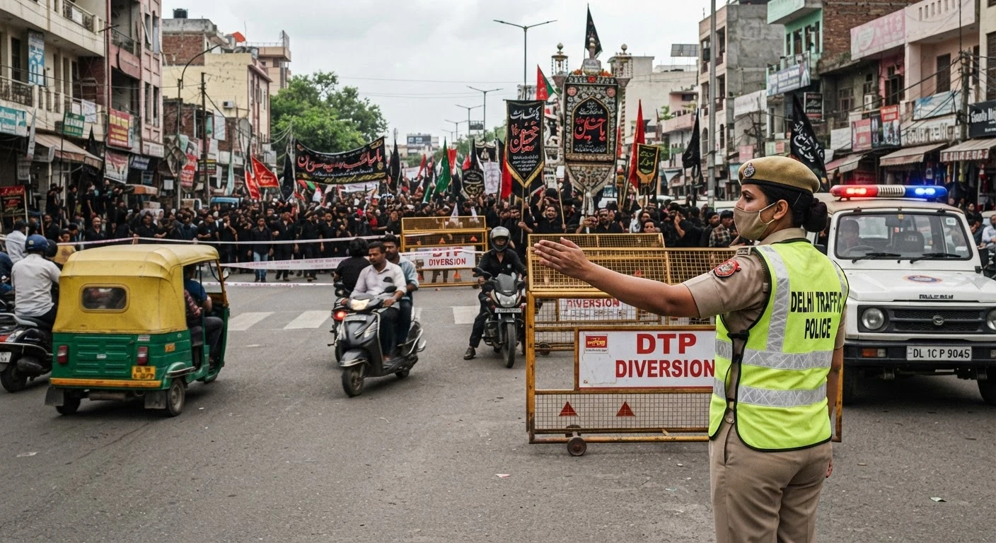 Delhi Traffic Police ने 4 August 2026 को Chelum Procession के लिए जारी की नई Advisory, जान लें Routes