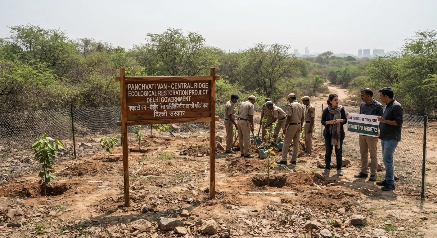 दिल्ली की Central Ridge में पंचवटी वन निर्माण पर शुरू हुआ विवाद, पर्यावरणविदों ने जताई चिंता