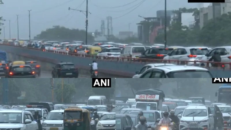 Delhi-NCR में भारी बारिश से जलभराव और भीषण Traffic Jams, IMD का Yellow Alert जारी