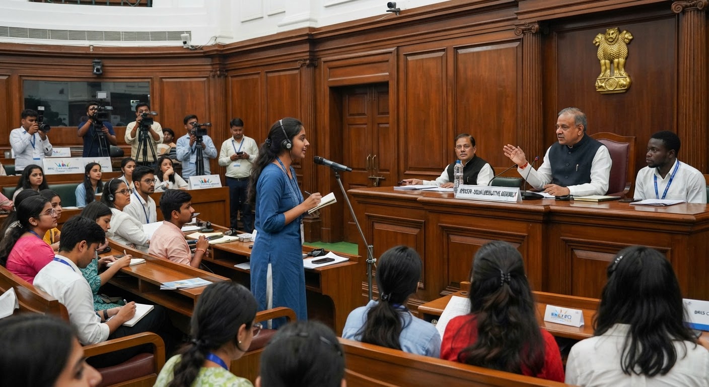 दिल्ली विधानसभा में युवा delegations का भव्य स्वागत, लोकतांत्रिक प्रक्रिया और public policy पर हुई चर्चा