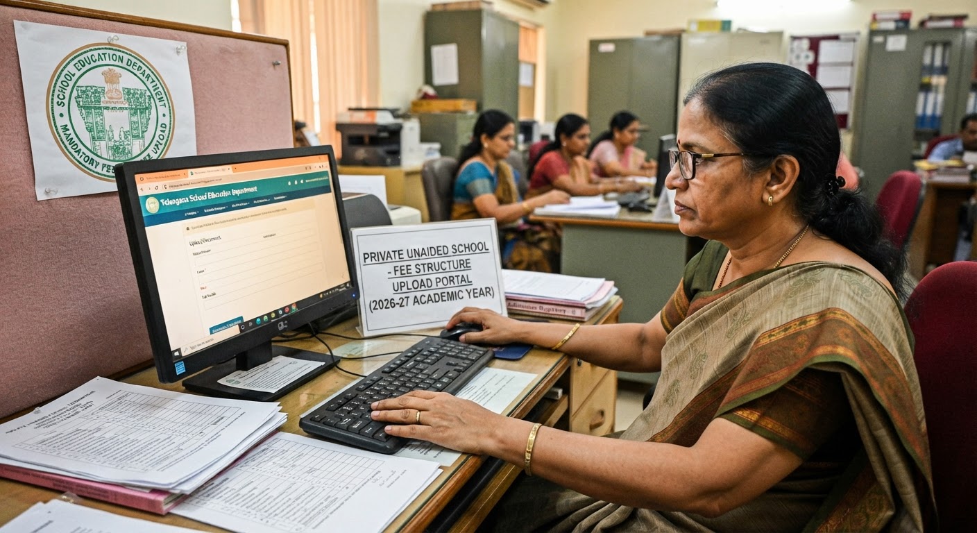 तेलंगाना में प्राइवेट स्कूलों के लिए फीस स्ट्रक्चर ऑफिशियल पोर्टल पर अपलोड करना हुआ अनिवार्य, जारी हुआ सख्त आदेश