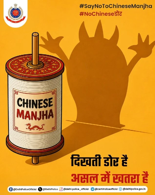 Independence Day से पहले Delhi Police सख्त, Chinese Manjha बेचने वालों पर कड़ी कार्रवाई