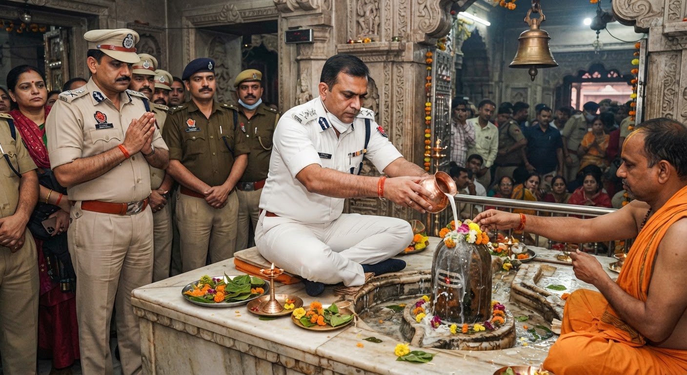 मेरठ में एडीजी ने औघड़नाथ मंदिर में किया जलाभिषेक, कांवड़ मार्ग और सुरक्षा व्यवस्था का लिया जायजा