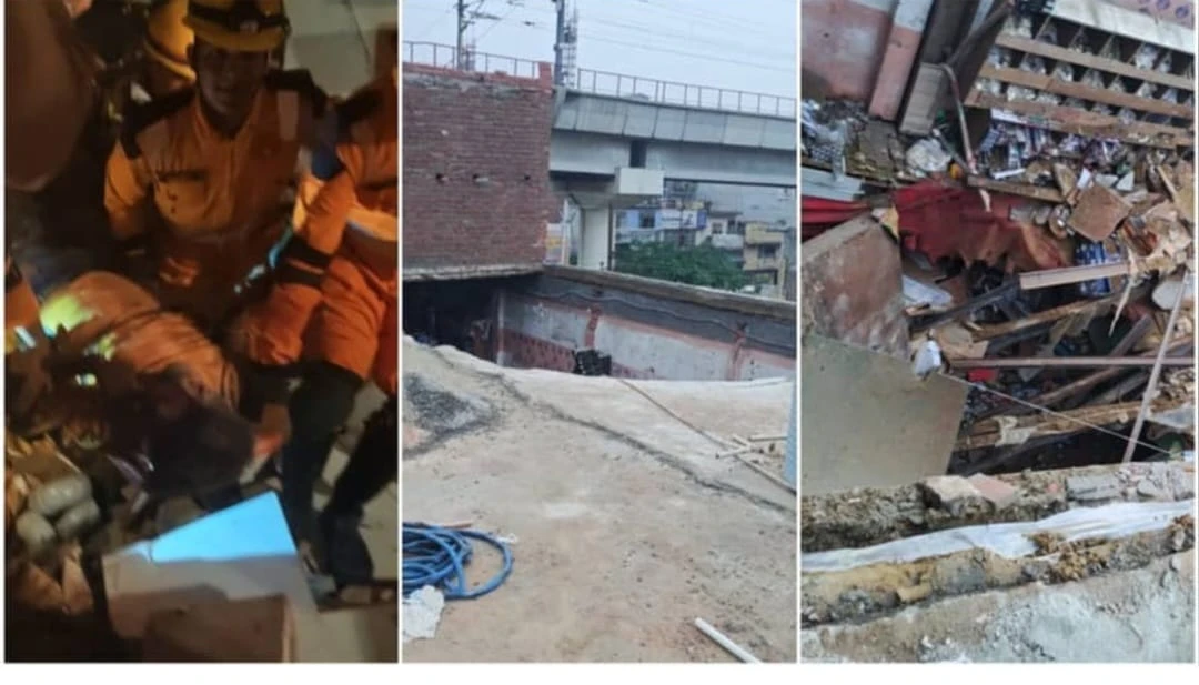 गाजियाबाद में हार्डवेयर दुकान की छत गिरने से दर्दनाक हादसा, मलबे में दबने से एक की मौत और दो घायल