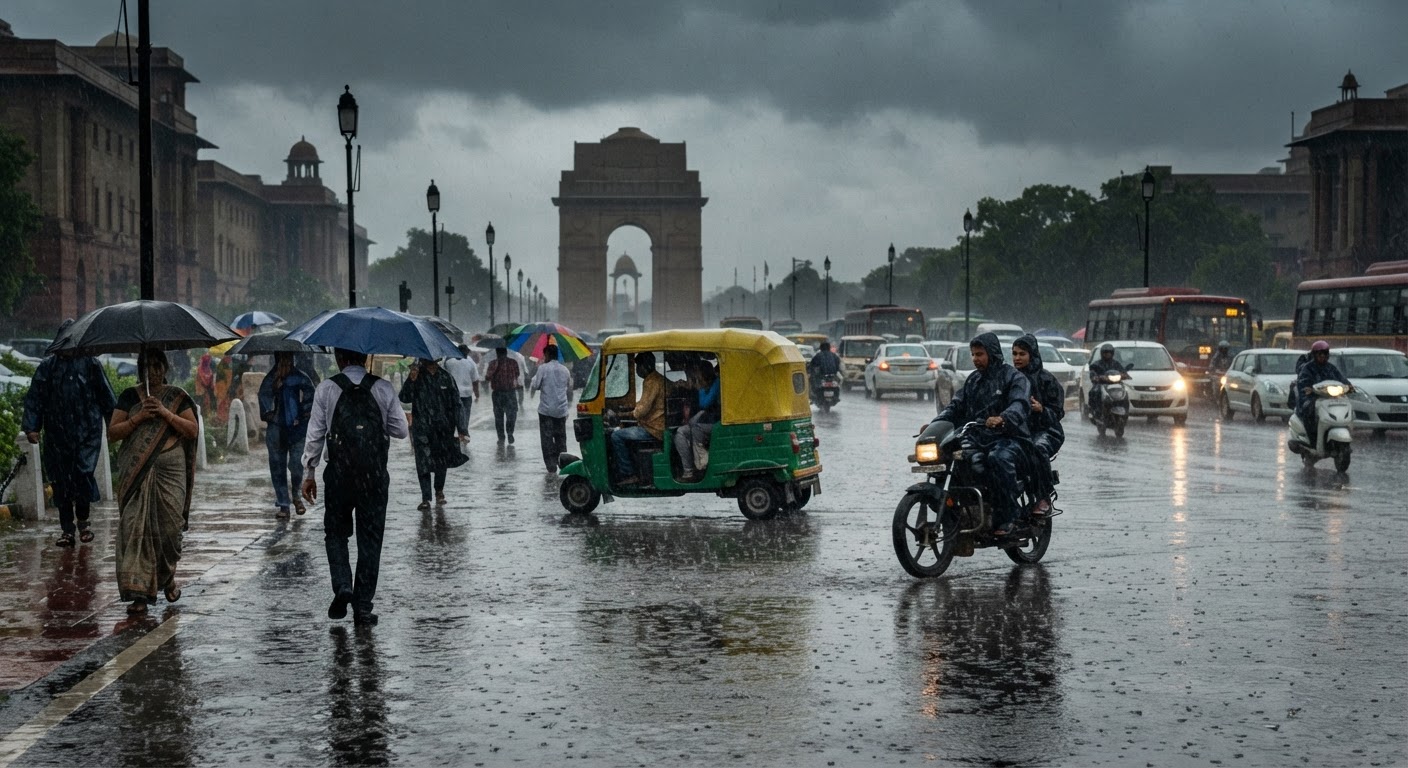 Delhi-NCR में मानसून की भारी बारिश, IMD ने जारी किया Yellow Alert