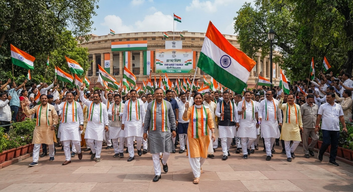 Delhi Assembly में निकली Tiranga Yatra, Har Ghar Tiranga अभियान को मिला बढ़ावा