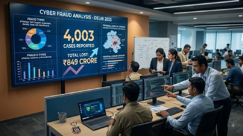दिल्ली में साइबर ठगी के 4000 से ज्यादा मामले दर्ज, लोगों के 849 करोड़ रुपये डूबे