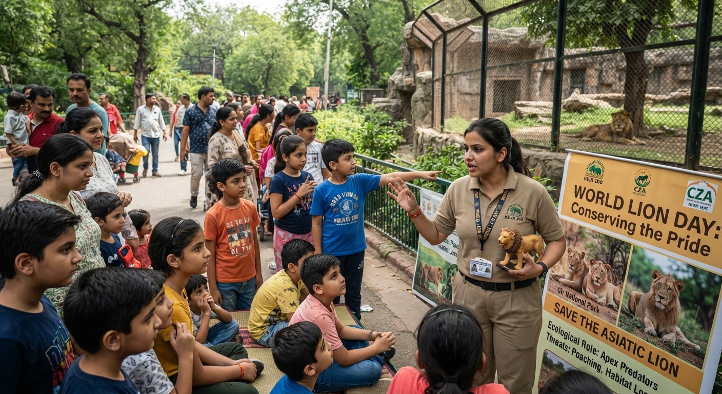 World Lion Day 2026: दिल्ली Zoo में शेर संरक्षण के लिए जागरूकता कार्यक्रम आयोजित