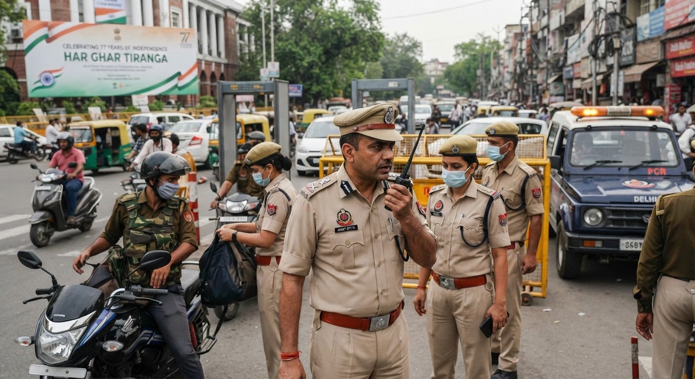 Independence Day से पहले दिल्ली में सुरक्षा सख्त, चप्पे-चप्पे पर पुलिस तैनात और सघन चेकिंग शुरू
