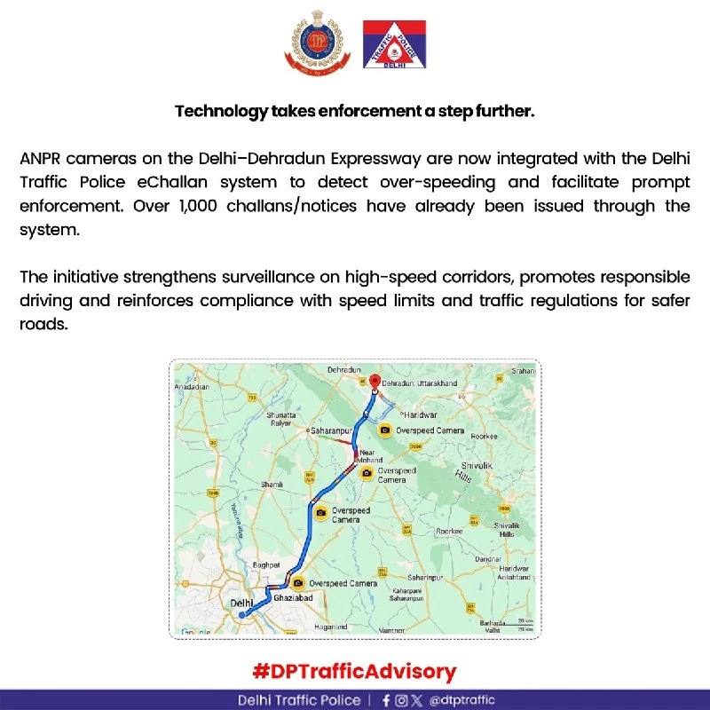 Delhi Traffic Police ने NHAI के ANPR Cameras को किया integrate, कटा 1000 से ज्यादा चालान