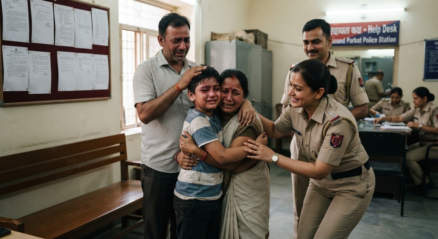 दिल्ली पुलिस का बड़ा एक्शन: सिर्फ दो घंटे में परिवार से मिला नौ साल का गुमशुदा बच्चा