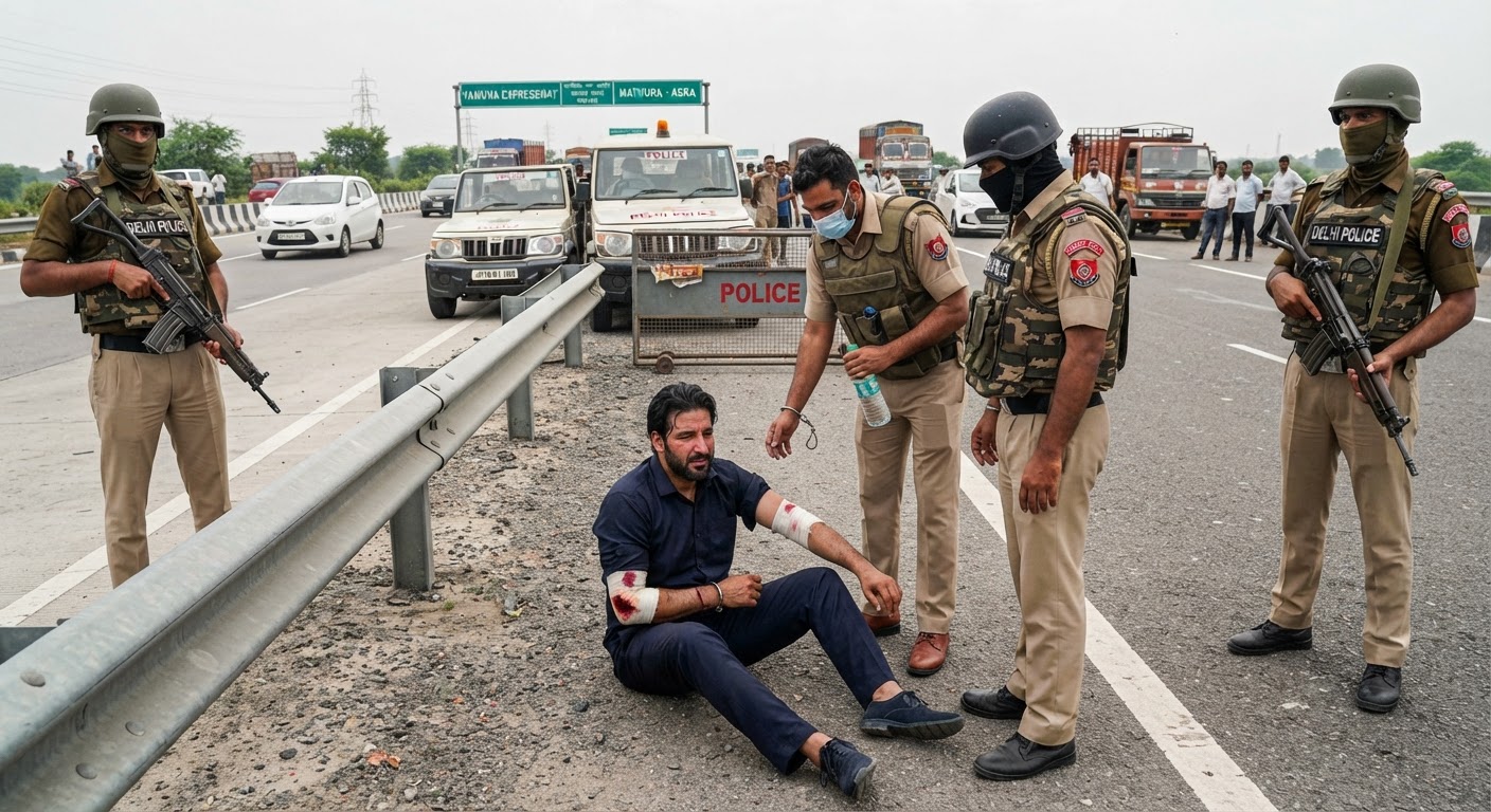 Delhi Police Encounter: मथुरा में कस्टडी से भागा कुख्यात गैंगस्टर 'लंबू' एनकाउंटर के बाद घायल