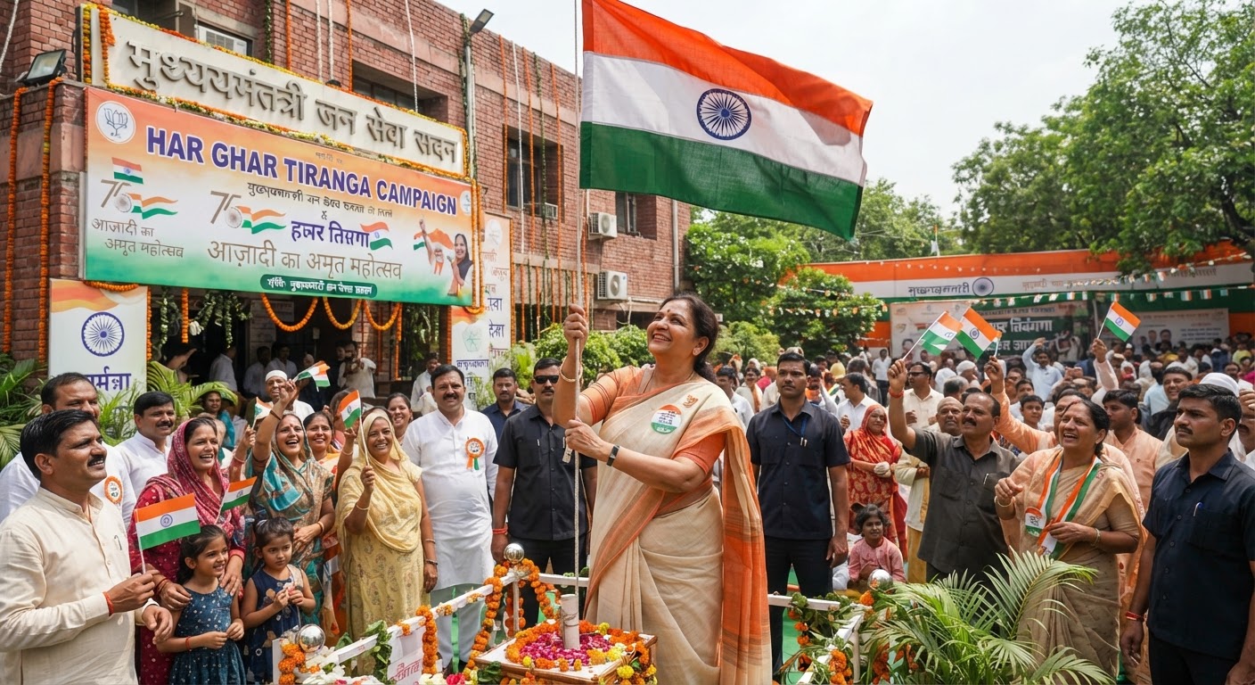 रेखा गुप्ता ने दिल्ली के लोगों से की 'हर घर तिरंगा' अभियान में जुड़ने की अपील