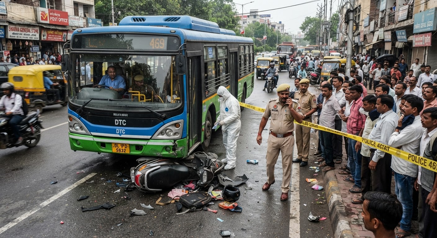पूर्वी दिल्ली में DTC इलेक्ट्रिक बस की टक्कर से 12 साल की स्कूली छात्रा की दर्दनाक मौत