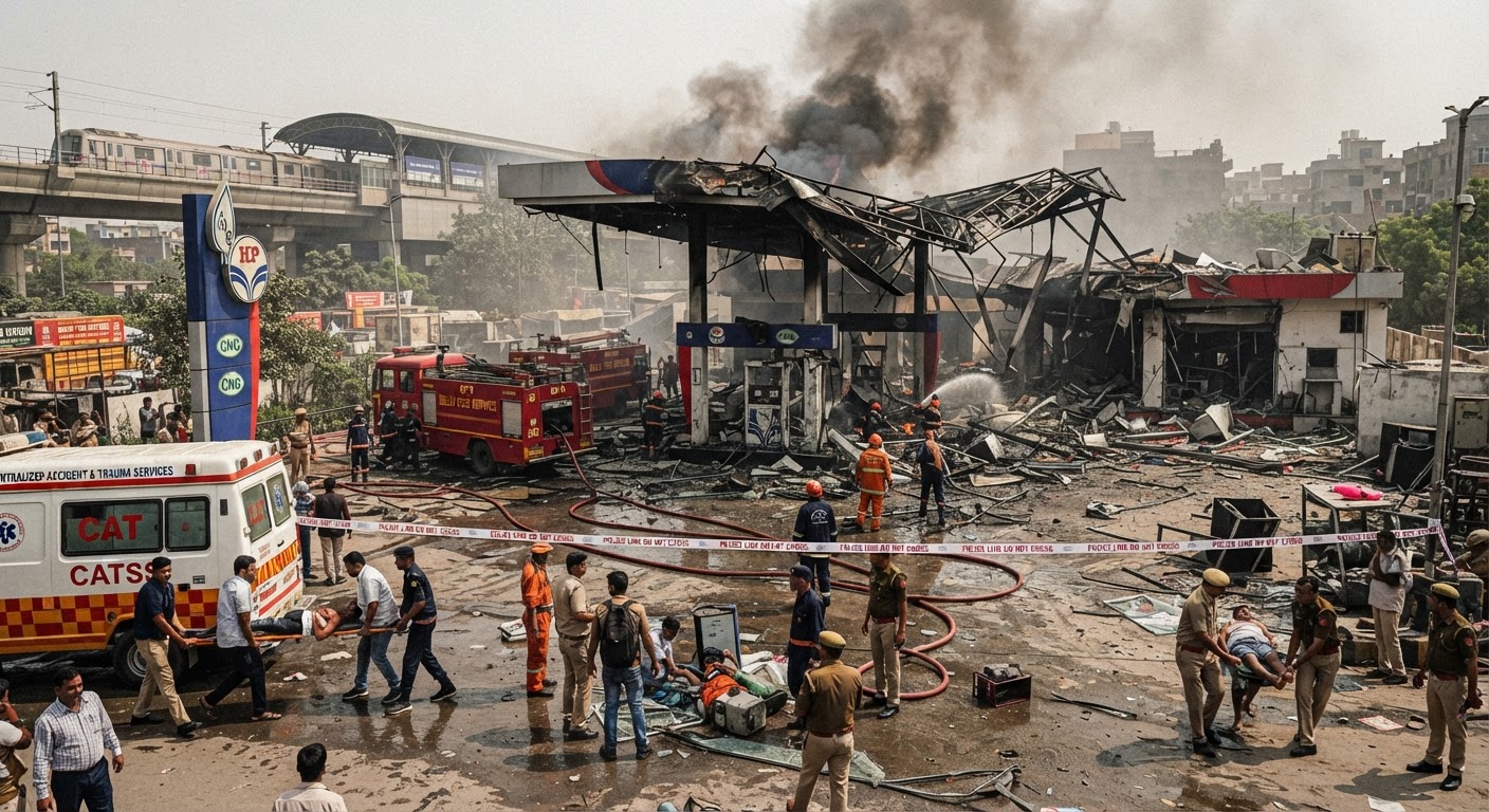 Outer Delhi में CNG Cylinder Explosion: Fuel Station पर हुए जोरदार धमाके में 3 की मौत, 6 लोग गंभीर रूप से घायल