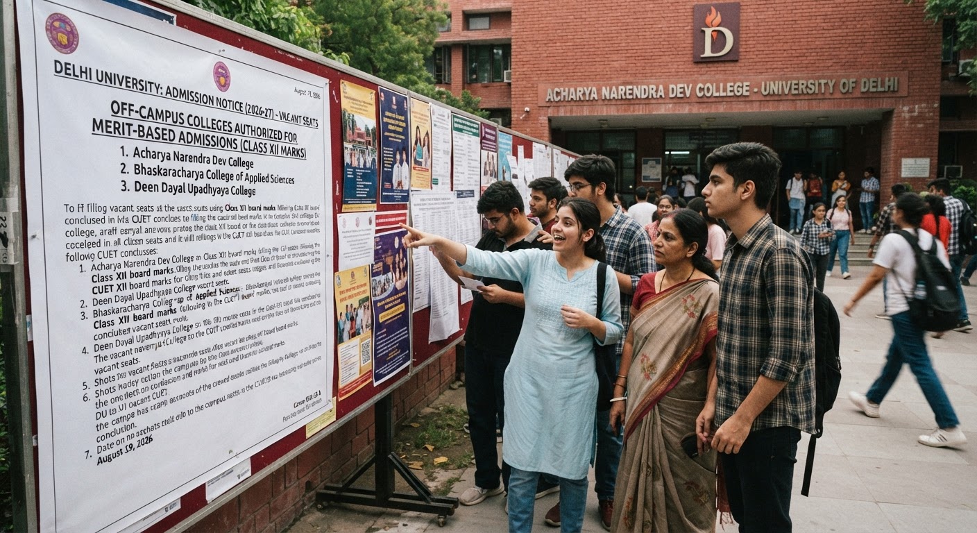 बड़ी खबर: Delhi University ने 3 और कॉलेजों को 12वीं के अंकों के आधार पर खाली सीटें भरने की दी अनुमति