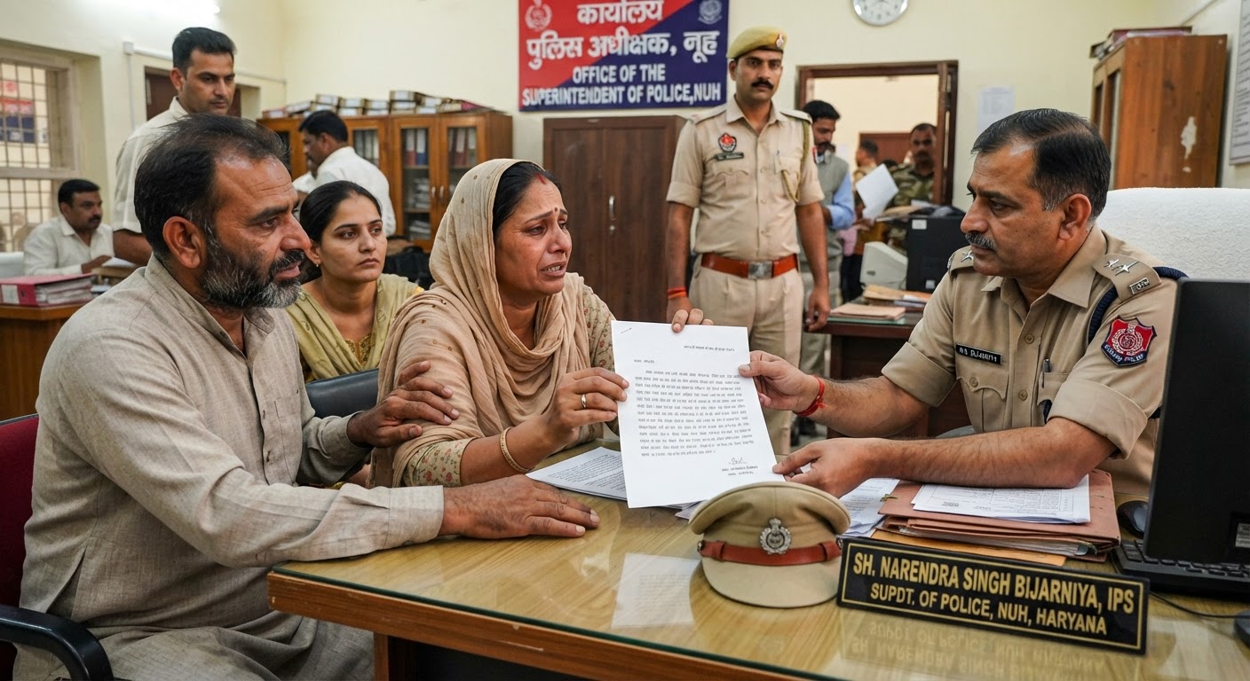 नूंह में नाबालिग के अपहरण मामले में परिवार ने एसपी को दी शिकायत, निष्पक्ष जांच और गिरफ्तारी की मांग