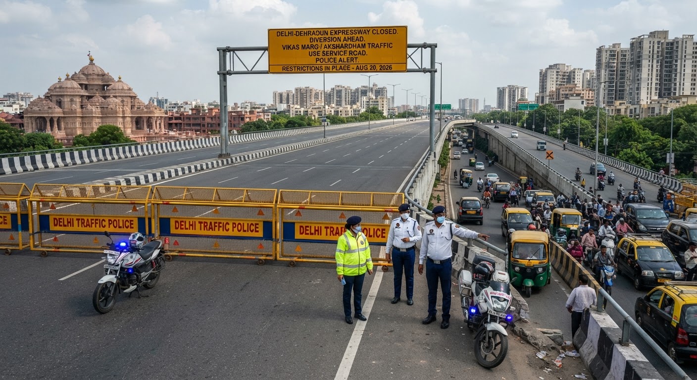 दिल्ली-देहरादून एक्सप्रेसवे पर ट्रैफिक नियम लागू, पुलिस ने जारी किया रूट डायवर्जन अलर्ट