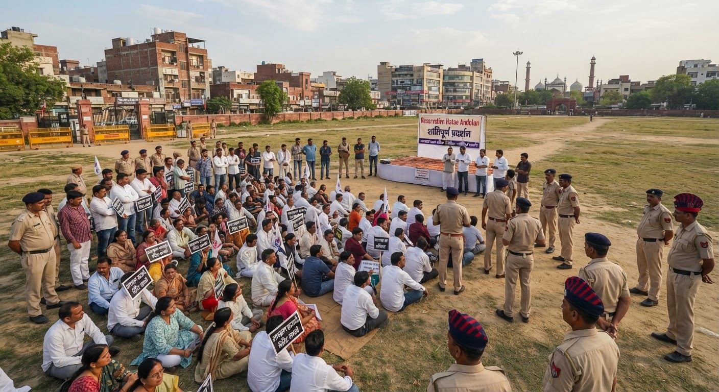 बड़ी खबर: दिल्ली पुलिस ने रामलीला मैदान में 'Reservation Hatao Andolan' के प्रदर्शन को दी मंजूरी