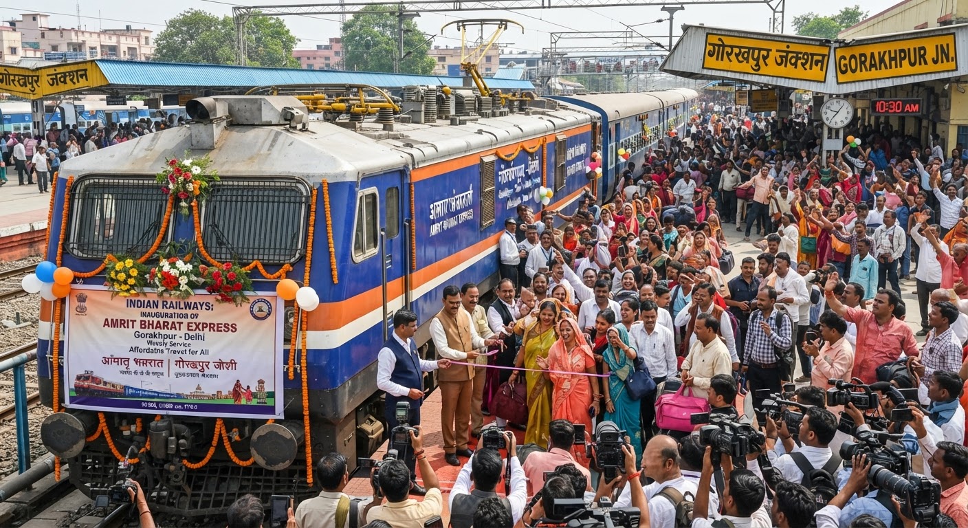 Indian Railways ने शुरू की गोरखपुर से दिल्ली के लिए नई Weekly Amrit Bharat Express, जानिए पूरी Details