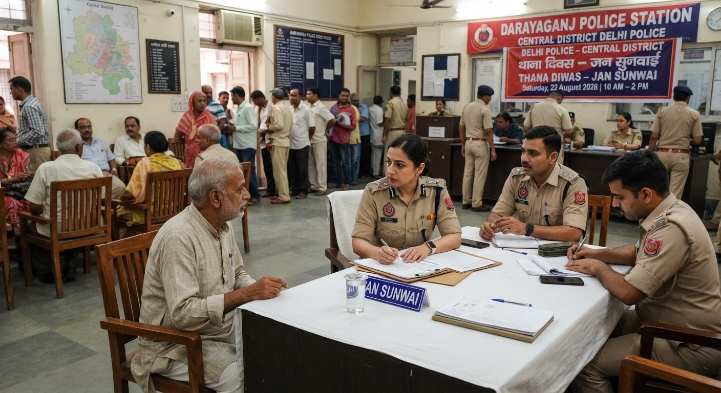 Delhi Central District Police organizes Thana Diwas Jan Sunwai on August 22